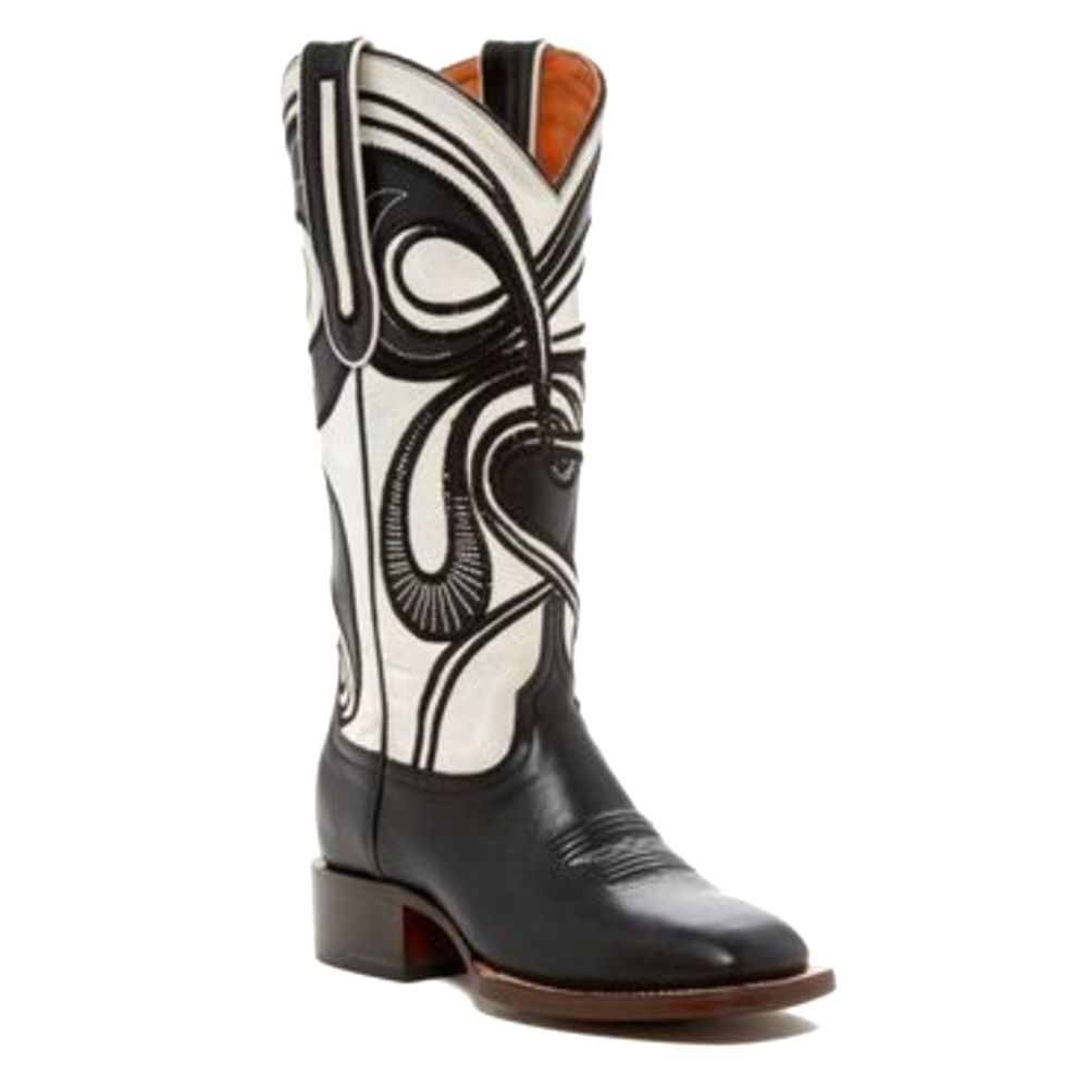 Lucchese Hypnotic sqare toe in black and bone
